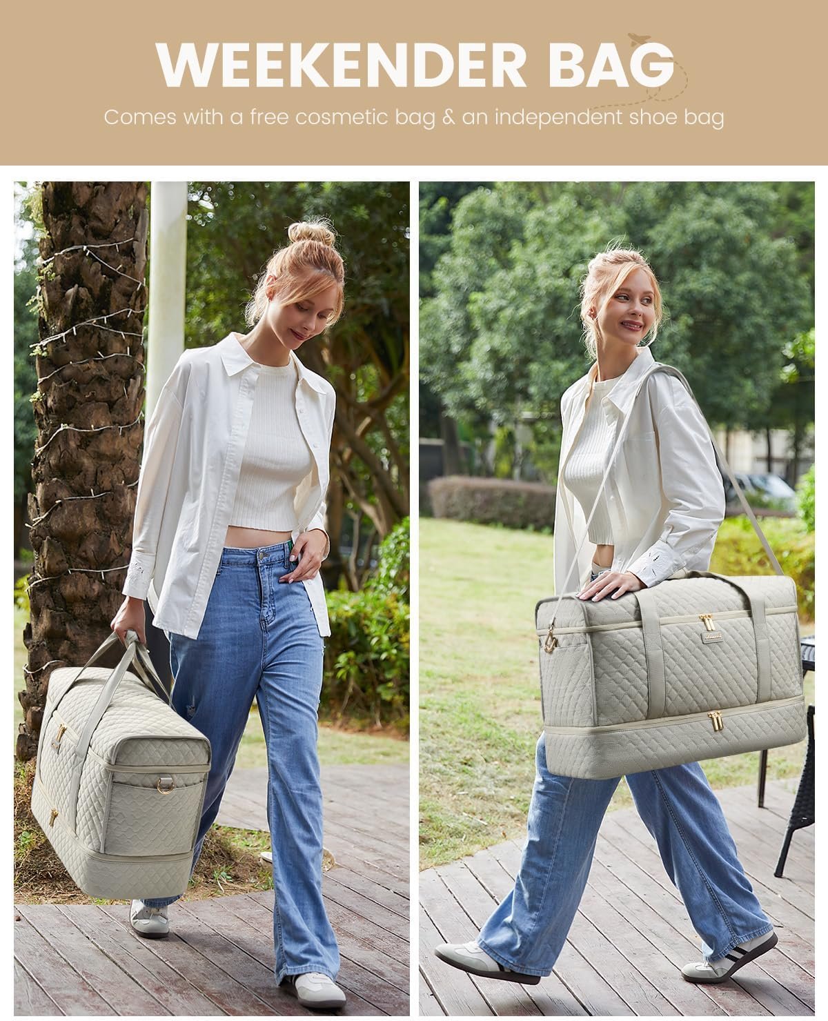 Private Label Large Travel Duffle Bag Weekender for Women with Shoe Compartment Custom Logo Overnight Hospital Bag for Labor Delivery Carry On Personal Item Yoga Gym Duffel Manufacturer