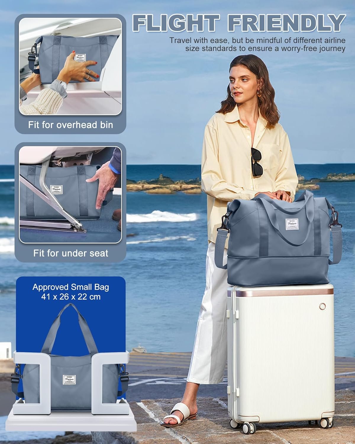 Private Label Travel Duffel Bag, Custom Logo Sports Tote Gym Bag, Manufacturer Shoulder Weekender Overnight Bag for Women