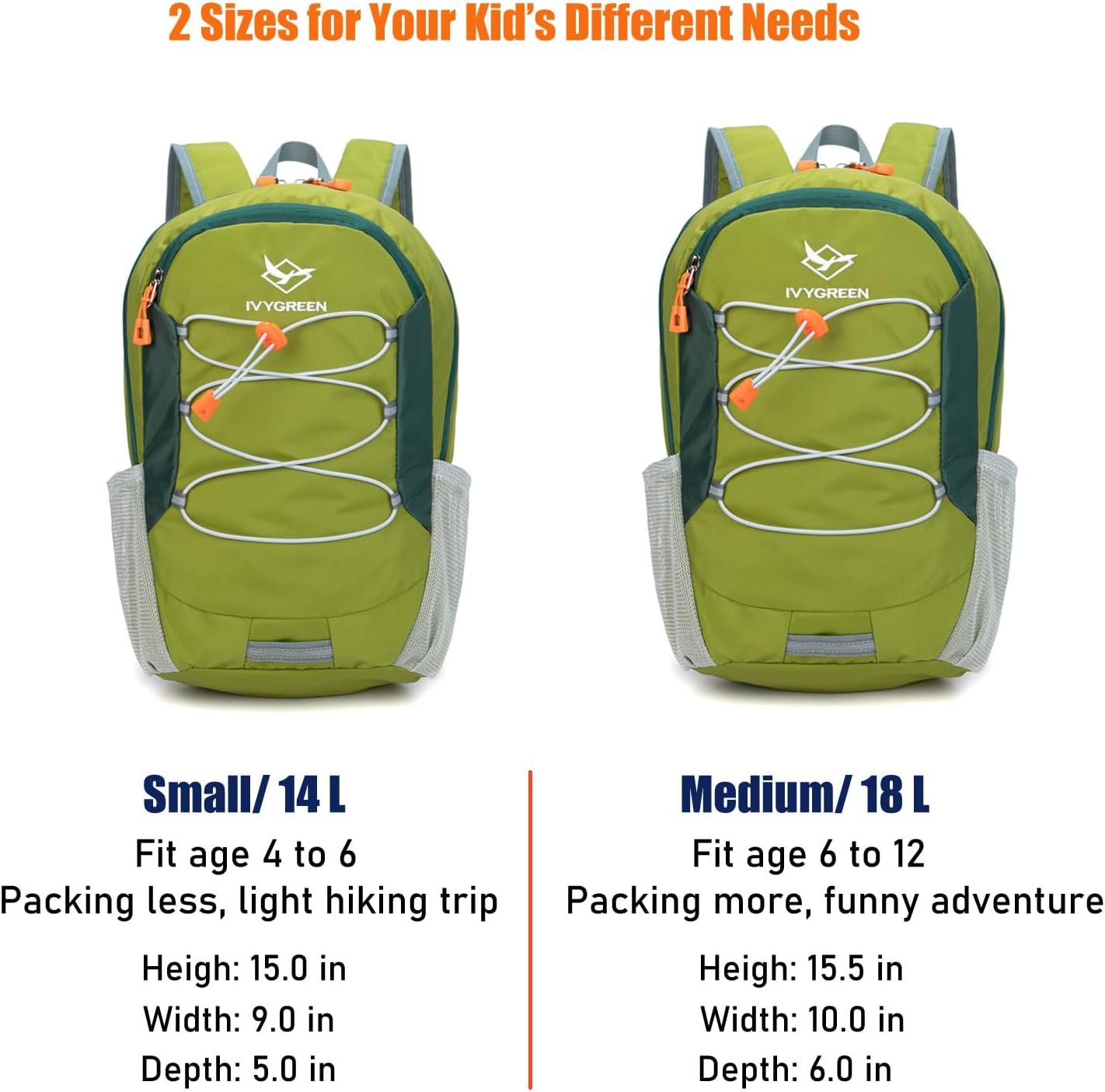 Private Label Little Kids Hiking Backpack for Boys and Girls Custom Logo Small Daypack Manufacturer Armygreen for Camping Travel