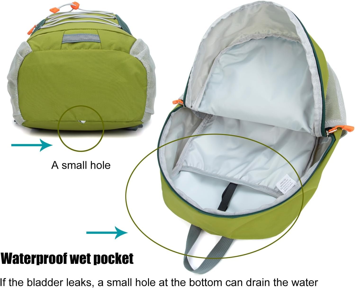 Private Label Little Kids Hiking Backpack for Boys and Girls Custom Logo Small Daypack Manufacturer Armygreen for Camping Travel