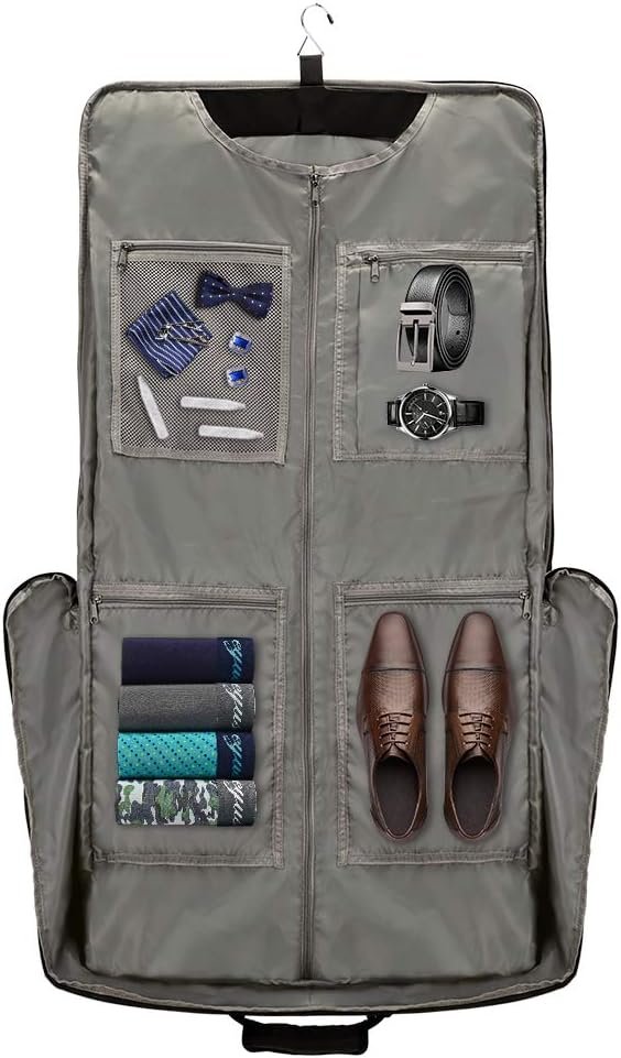 Custom Logo Carry On Garment Bags for Travel Hanging Clothes Suit Bag Luggage Organizer Private Label Foldable Suit Carrier Manufacturer Gift for Men Women