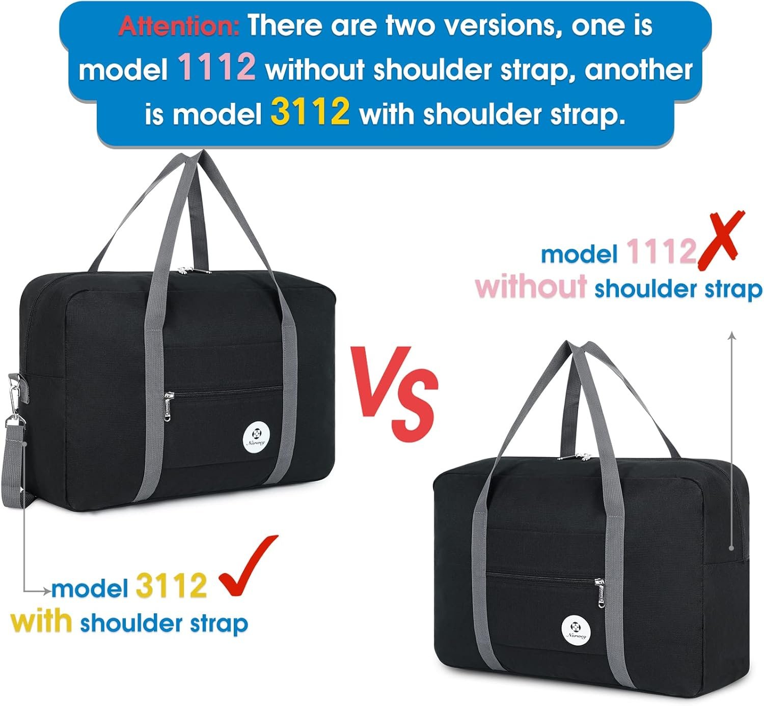 Private Label 18x14x8 Personal Item Bag Foldable Travel Duffel Tote Carry-On Luggage Custom Logo Manufacturer for Women and Men