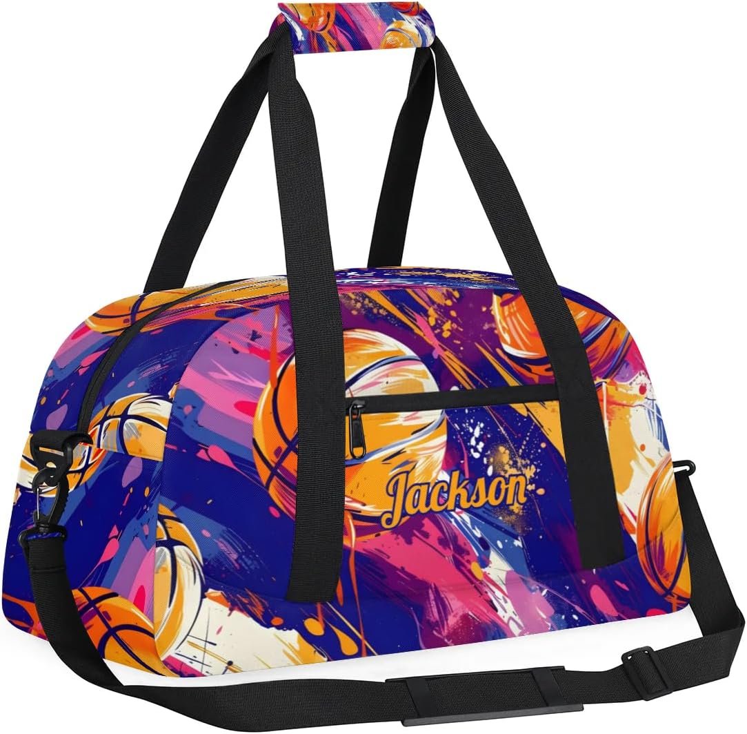 Manufacturer Personalized Basketball Duffel Bag for Girls Custom Logo Gym Overnight Travel Weekender Practice Private Label