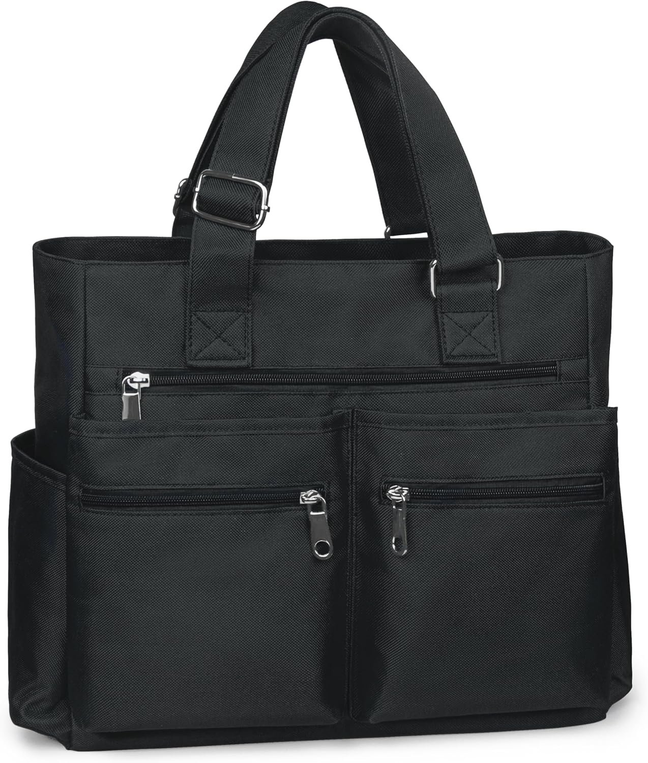 Private Label Canvas Tote Bag Waterproof Nylon Multi Pocket Shoulder Laptop Work Teacher Purse Custom Logo Factory for Women Men