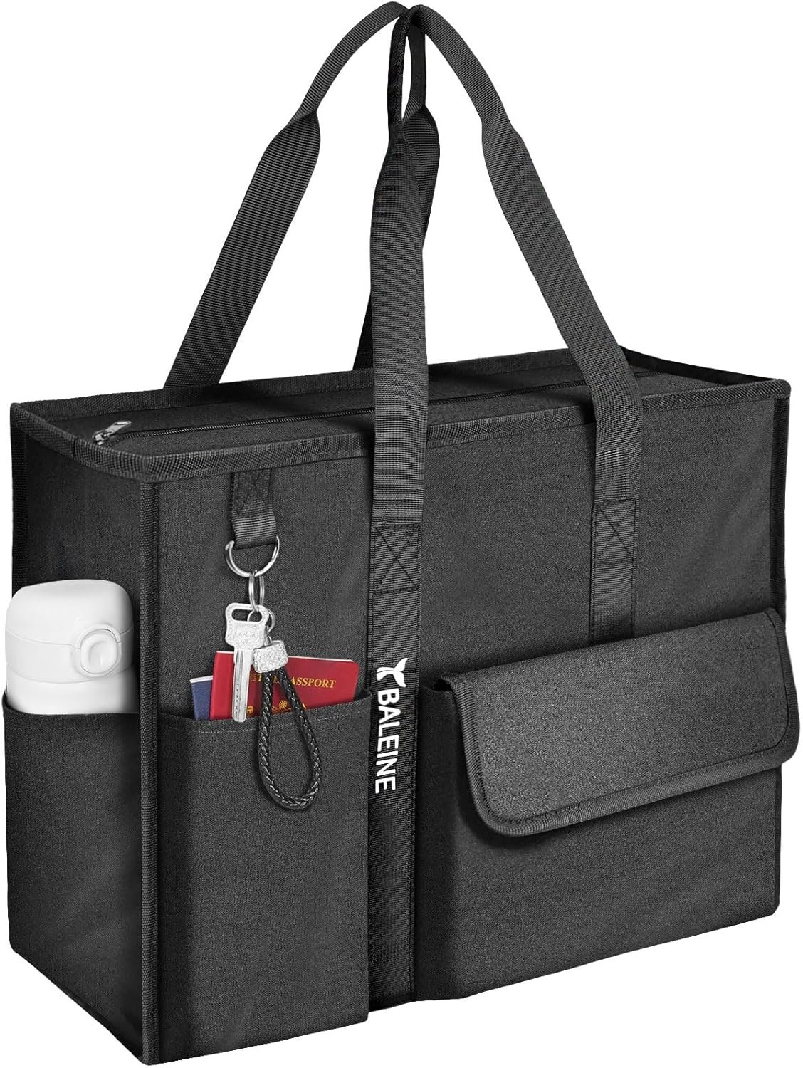 Private Label Large Utility Tote Bag with Custom Logo Reinforced Bottom Multi Pockets Foldable for Nurse Travel Work Manufacturer
