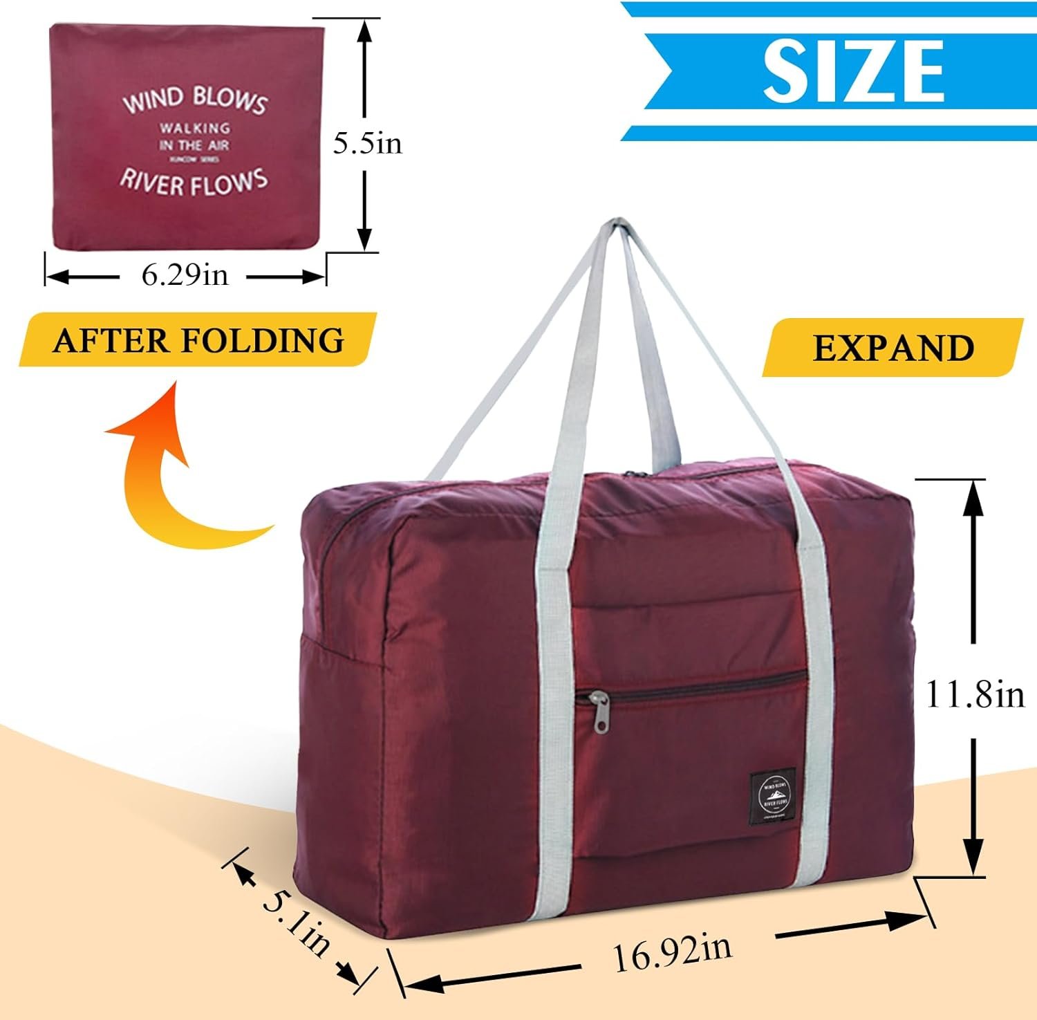 Custom Logo Foldable Travel Duffel Bag 2PCS Carry On Luggage Personal Item Sports Gym Bag Private Label Water Resistant Weekender Overnight Bags Manufacturer for Women and Men Green+Red