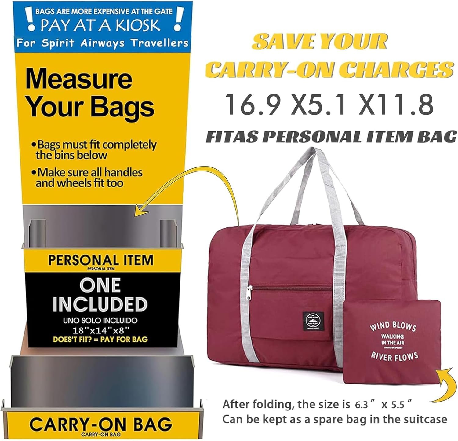 Custom Logo Foldable Travel Duffel Bag 2PCS Carry On Luggage Personal Item Sports Gym Bag Private Label Water Resistant Weekender Overnight Bags Manufacturer for Women and Men Green+Red