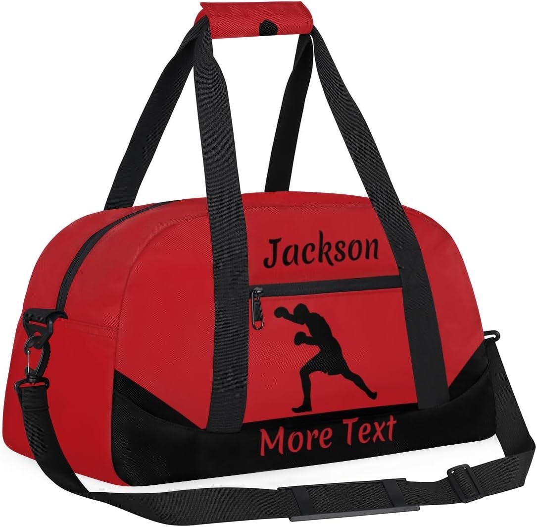 Private Label Personalized Sport Duffle Bag for Boys Custom Logo Kids Gym Bag with Name Fit School Practice Overnight Weekender Travel Red Boxing Manufacturer Private Label Personalized Sport Duffle Bag for Boys Custom Logo Kids Gym Bag with Name Fit School Practice Overnight Weekender Travel Red Boxing Manufacturer