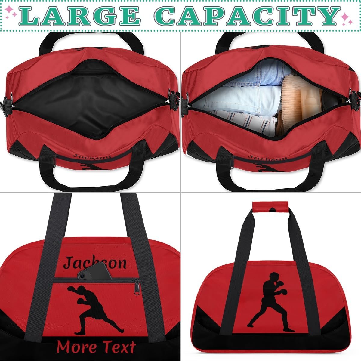 Private Label Personalized Sport Duffle Bag for Boys Custom Logo Kids Gym Bag with Name Fit School Practice Overnight Weekender Travel Red Boxing Manufacturer Private Label Personalized Sport Duffle Bag for Boys Custom Logo Kids Gym Bag with Name Fit School Practice Overnight Weekender Travel Red Boxing Manufacturer