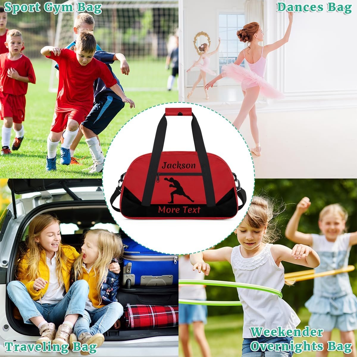 Private Label Personalized Sport Duffle Bag for Boys Custom Logo Kids Gym Bag with Name Fit School Practice Overnight Weekender Travel Red Boxing Manufacturer Private Label Personalized Sport Duffle Bag for Boys Custom Logo Kids Gym Bag with Name Fit School Practice Overnight Weekender Travel Red Boxing Manufacturer
