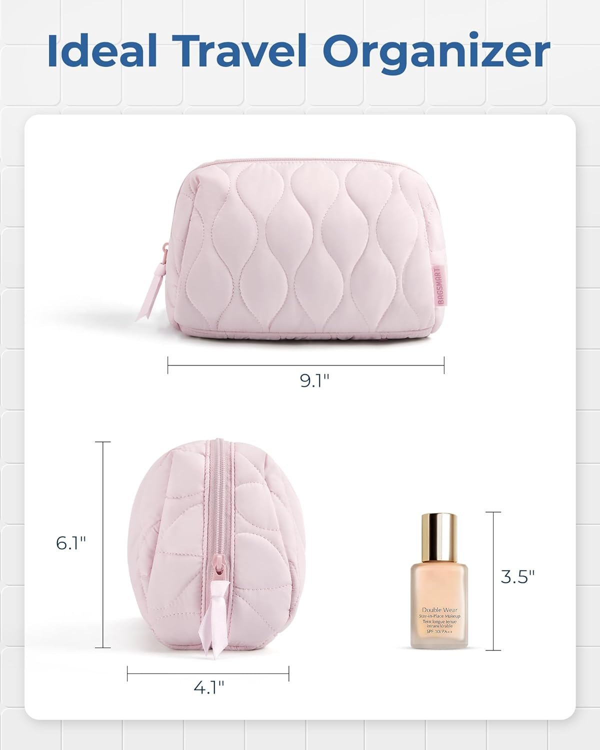 Private Label Puffy Padded Makeup Bag Factory Custom Logo Travel Cosmetic Organizer Wide-Open Pouch for Women Toiletries Brushes Pink Private Label Puffy Padded Makeup Bag Factory Custom Logo Travel Cosmetic Organizer Wide-Open Pouch for Women Toiletries Brushes Pink