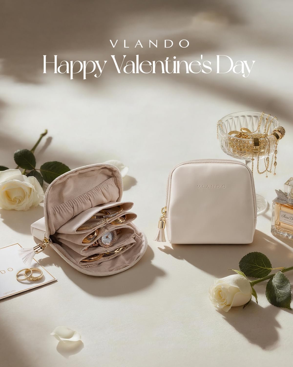 Private Label Small Travel Jewelry Organizer with Zipper Custom Logo Velvet Pouch Bag Manufacturer for Bracelets Rings Earrings Cream White Private Label Small Travel Jewelry Organizer with Zipper Custom Logo Velvet Pouch Bag Manufacturer for Bracelets Rings Earrings Cream White