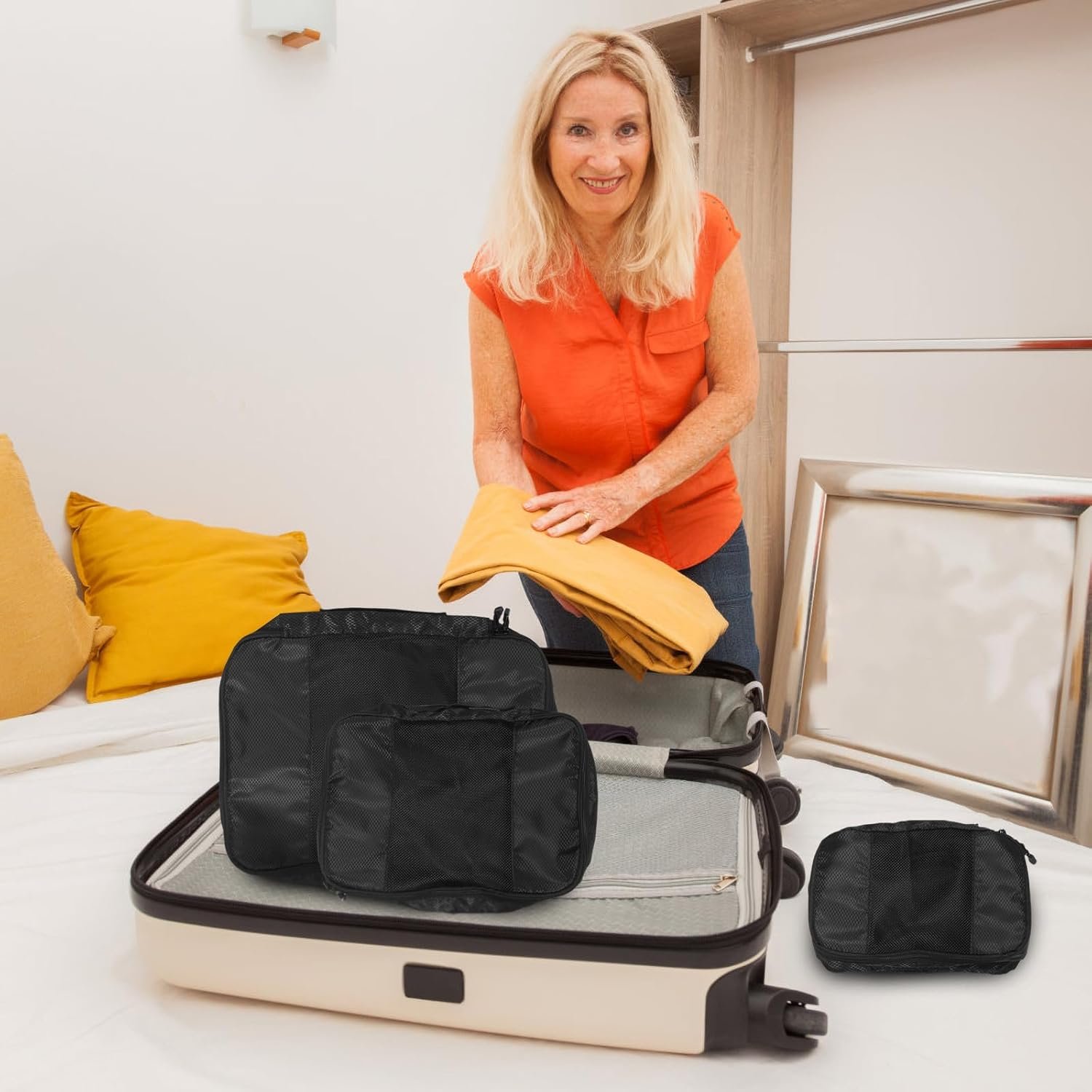 Private Label 3pcs Large Capacity Travel Packing Organizers Set Custom Logo Portable Storage Bags Black Clothes Pouches Manufacturer for Luggage Outdoor Use Private Label 3pcs Large Capacity Travel Packing Organizers Set Custom Logo Portable Storage Bags Black Clothes Pouches Manufacturer for Luggage Outdoor Use