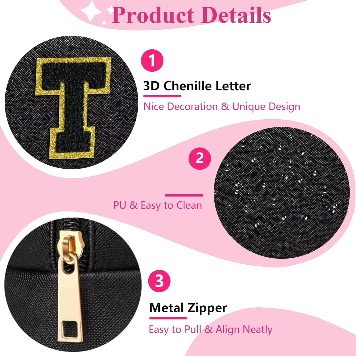 Private Label Personalized Preppy Patch Makeup Bag Waterproof PU Leather Travel Toiletry Bag with Zipper Custom Logo Cosmetic Bag Women Birthday Christmas Friend Gifts Factory Private Label Personalized Preppy Patch Makeup Bag Waterproof PU Leather Travel Toiletry Bag with Zipper Custom Logo Cosmetic Bag Women Birthday Christmas Friend Gifts Factory