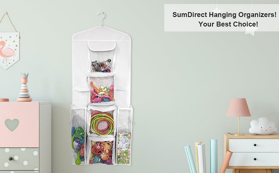 Private Label Double-Sided Gift Wrap Organizer - Custom Logo White Hanging Wrapping Paper Gift Bag Storage Holder Pockets Manufacturer