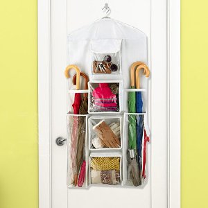 Private Label Double-Sided Gift Wrap Organizer - Custom Logo White Hanging Wrapping Paper Gift Bag Storage Holder Pockets Manufacturer