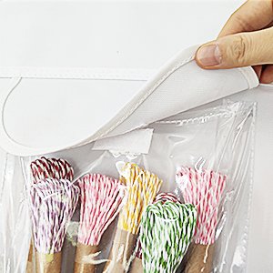 Private Label Double-Sided Gift Wrap Organizer - Custom Logo White Hanging Wrapping Paper Gift Bag Storage Holder Pockets Manufacturer