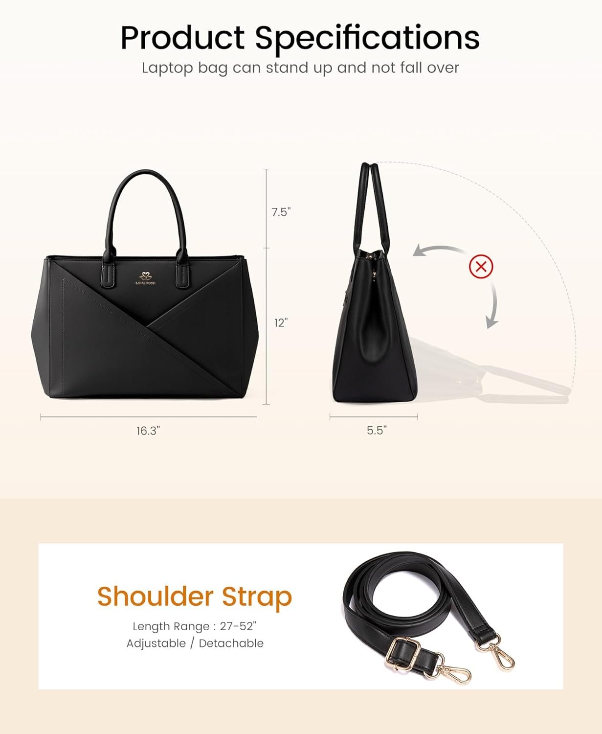 Custom Logo 15.6 Inch Womens Laptop Tote Bag with Large Cup Holder Waterproof PU Leather Private Label Work Teacher Business Office Handbag Briefcase Manufacturer Custom Logo 15.6 Inch Womens Laptop Tote Bag with Large Cup Holder Waterproof PU Leather Private Label Work Teacher Business Office Handbag Briefcase Manufacturer