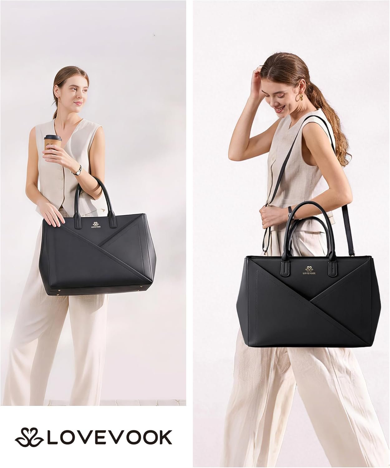 Custom Logo 15.6 Inch Womens Laptop Tote Bag with Large Cup Holder Waterproof PU Leather Private Label Work Teacher Business Office Handbag Briefcase Manufacturer Custom Logo 15.6 Inch Womens Laptop Tote Bag with Large Cup Holder Waterproof PU Leather Private Label Work Teacher Business Office Handbag Briefcase Manufacturer