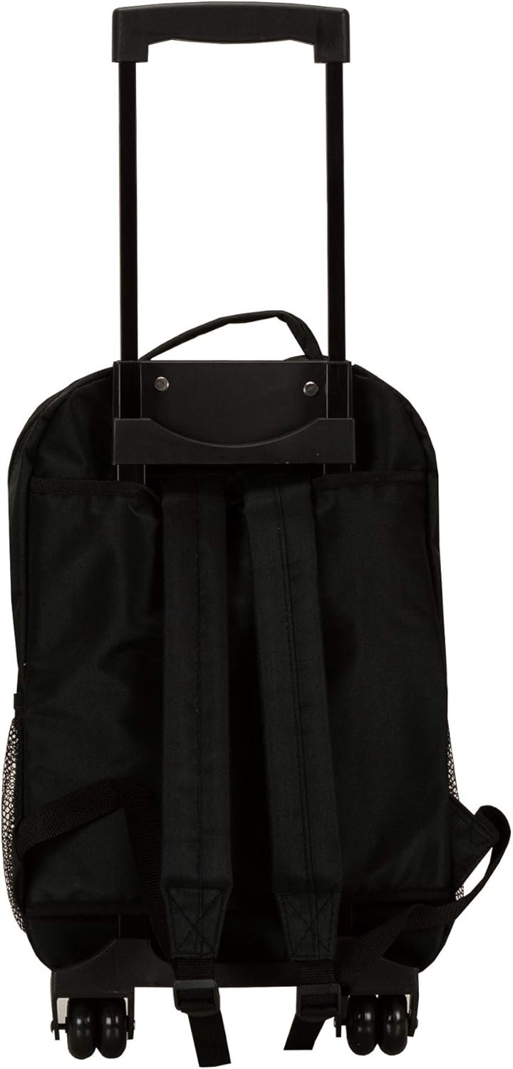 Private Label 17-Inch Double Handle Rolling Backpack Custom Logo Black Factory Private Label 17-Inch Double Handle Rolling Backpack Custom Logo Black Factory