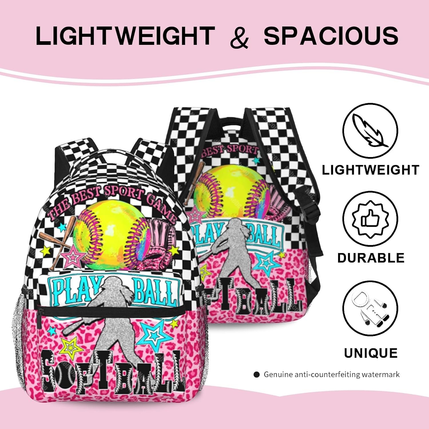 Private Label School Backpack for Boys and Girls Custom Logo Lightweight Bookbag for Kids Teens Ages 6-18 Elementary Middle School Softball Football Travel Bag Manufacturer