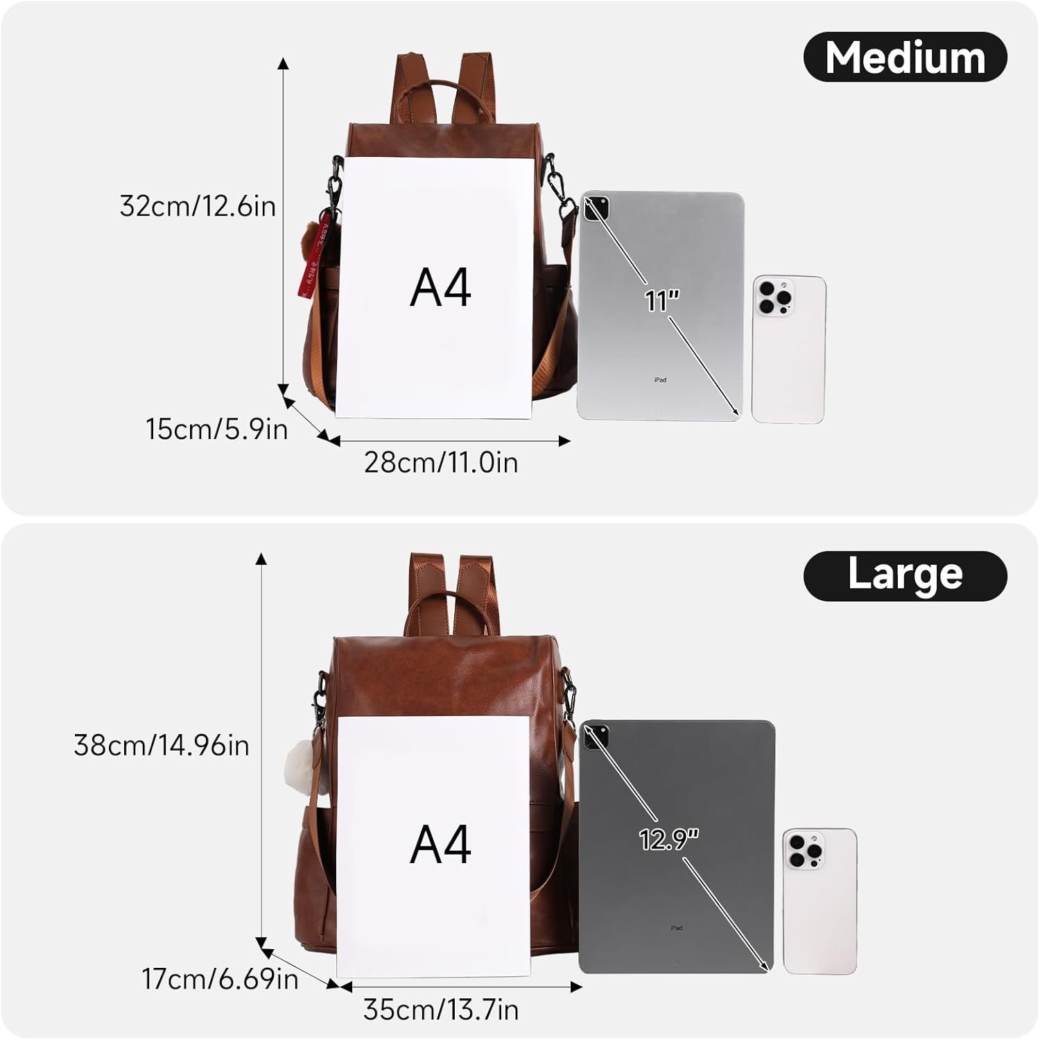 Custom Logo Womens PU Leather Anti-Theft Backpack Purse Casual Shoulder Satchel Bag Manufacturer Private Label