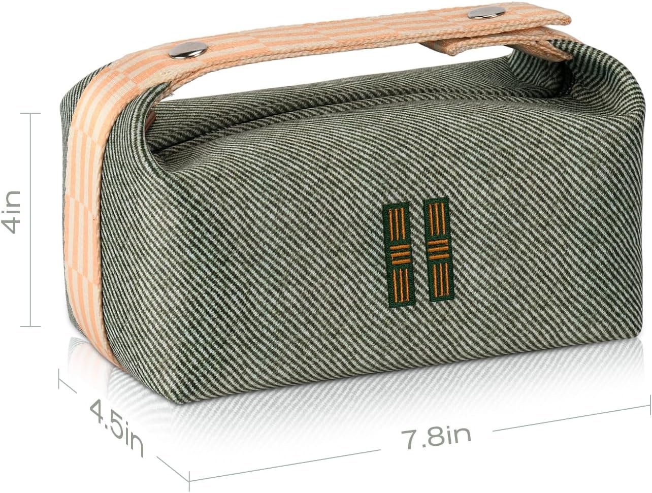 Custom Logo Orange Red Canvas Hanging Makeup Cosmetic Travel Bag Organizer for Women Private Label Manufacturer