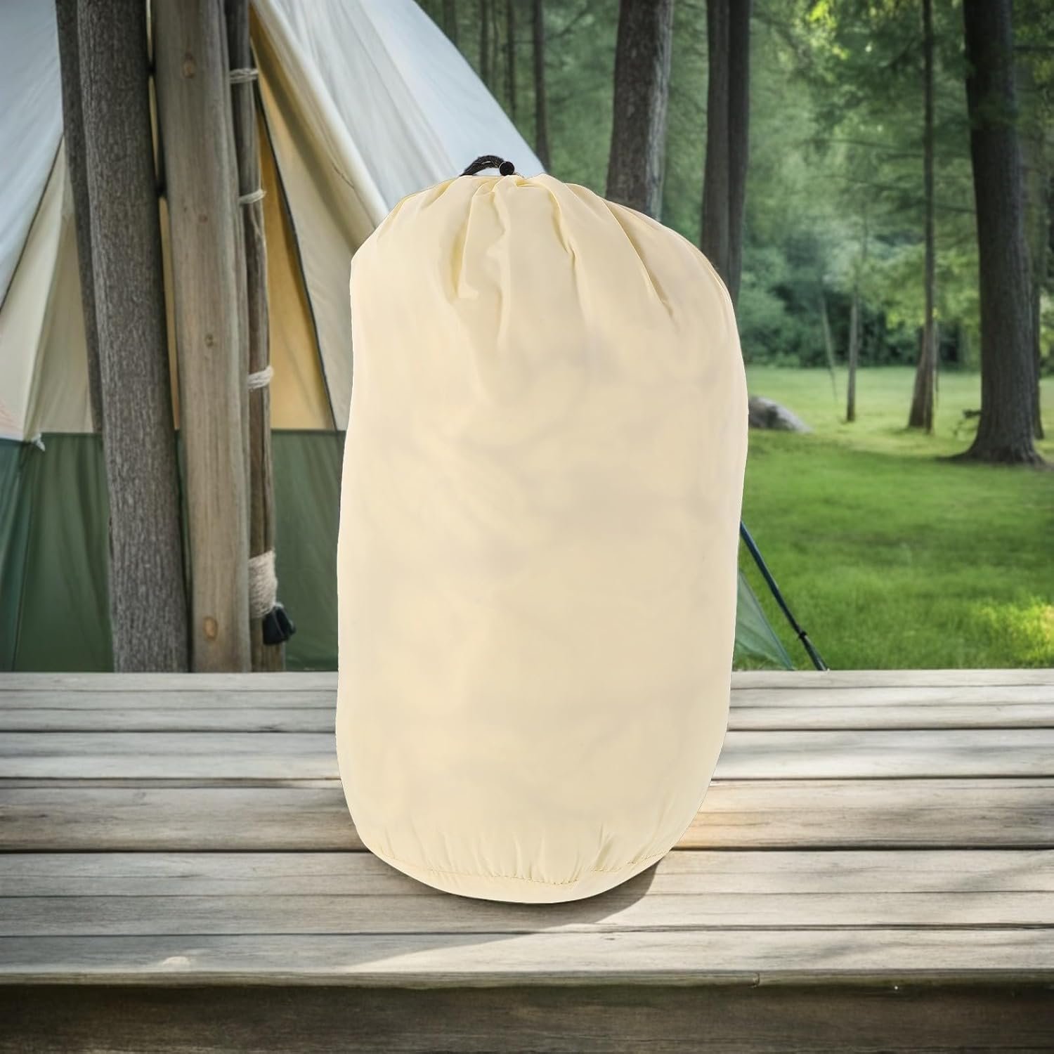 Private Label Jacket Storage Bag Drawstring Stuff Sack Lightweight Waterproof Travel Organizer Custom Logo for Jackets and Raincoats Portable Compression Clothes Pouch Manufacturer 16.5cm Diameter x 33cm Height