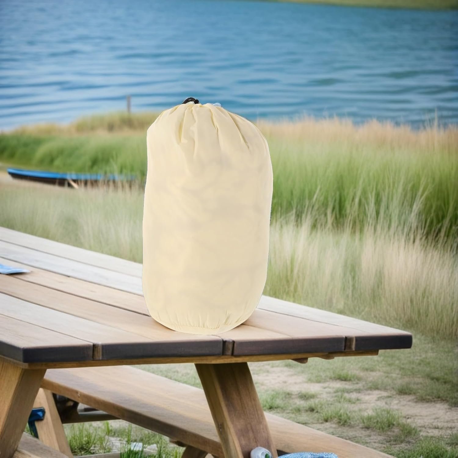 Private Label Jacket Storage Bag Drawstring Stuff Sack Lightweight Waterproof Travel Organizer Custom Logo for Jackets and Raincoats Portable Compression Clothes Pouch Manufacturer 16.5cm Diameter x 33cm Height