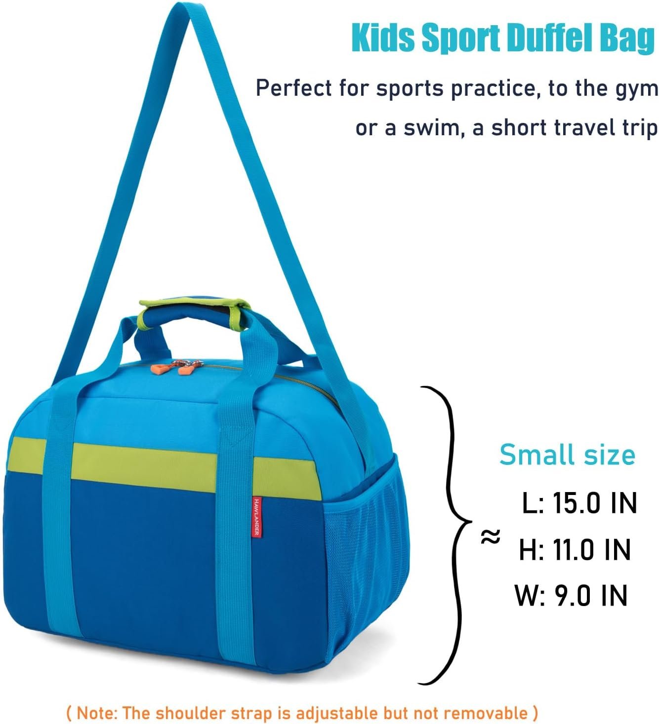 Private Label Small Duffle Bag with Custom Logo for Kids Boys Girls Gym Sports Travel Blue Manufacturer