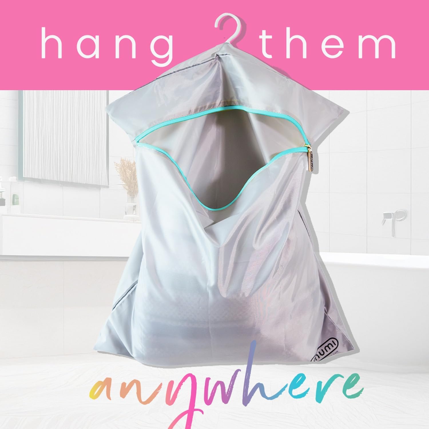 Private Label Travel Laundry Bag – Moisture & Smell-Proof Clothes Bag with Custom Logo Folding Hanger & Outer Pouch | Large Laundry Storage for Suitcase, Gym & Packing | Dirty Clothes Organizer from Manufacturer (Blue) Private Label Travel Laundry Bag – Moisture & Smell-Proof Clothes Bag with Custom Logo Folding Hanger & Outer Pouch | Large Laundry Storage for Suitcase, Gym & Packing | Dirty Clothes Organizer from Manufacturer (Blue)