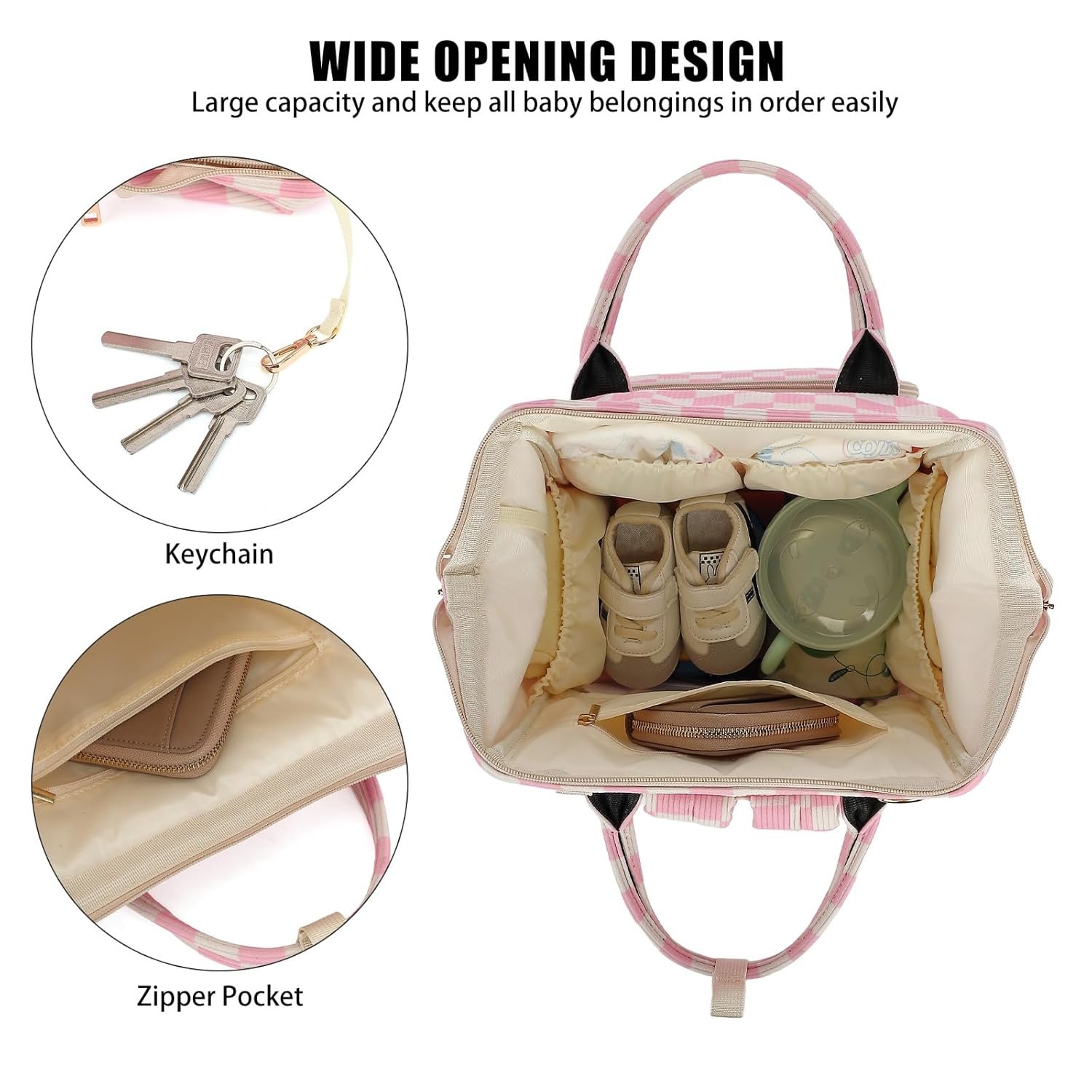 Factory Baby Diaper Bag Backpack for Mom Private Label Large Capacity Travel Nappy Bag for Boys & Girls with Stroller Straps Corduroy Checkered Pink Custom Logo Factory Baby Diaper Bag Backpack for Mom Private Label Large Capacity Travel Nappy Bag for Boys & Girls with Stroller Straps Corduroy Checkered Pink Custom Logo