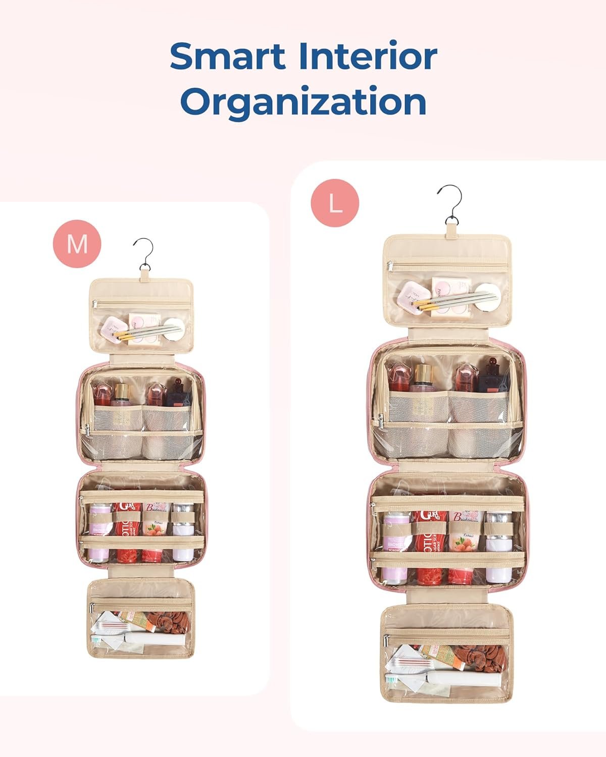 Private Label Hanging Puffy Toiletry Bag for Women with Jewelry Organizer Custom Logo Waterproof Travel Cosmetic Makeup Compartment Toiletries Kit Manufacturer (M) Private Label Hanging Puffy Toiletry Bag for Women with Jewelry Organizer Custom Logo Waterproof Travel Cosmetic Makeup Compartment Toiletries Kit Manufacturer (M)