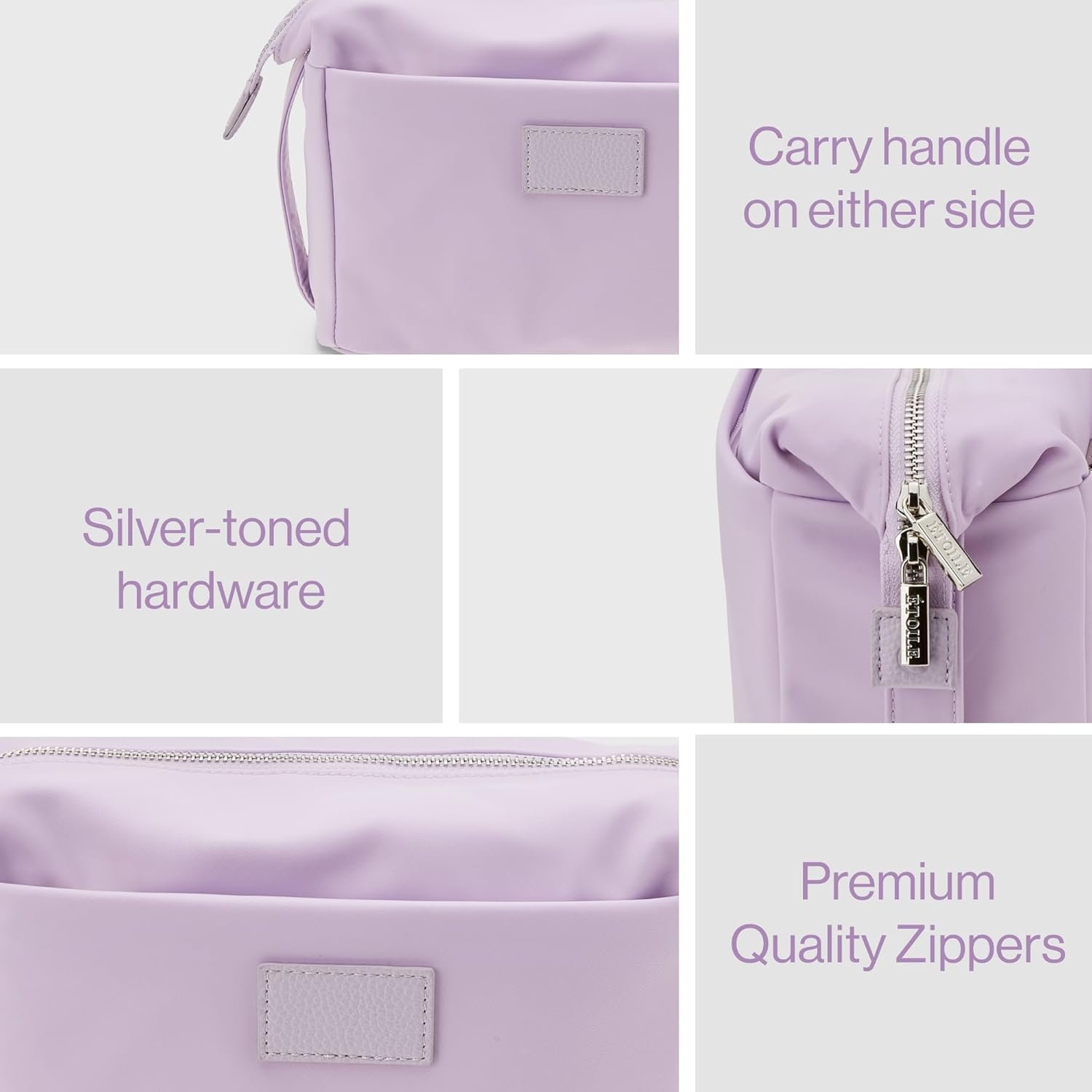 Custom Logo Jet Setter Lilac Travel Case Soft Flexible Foldable Makeup Cosmetic Bag Private Label Manufacturer Custom Logo Jet Setter Lilac Travel Case Soft Flexible Foldable Makeup Cosmetic Bag Private Label Manufacturer