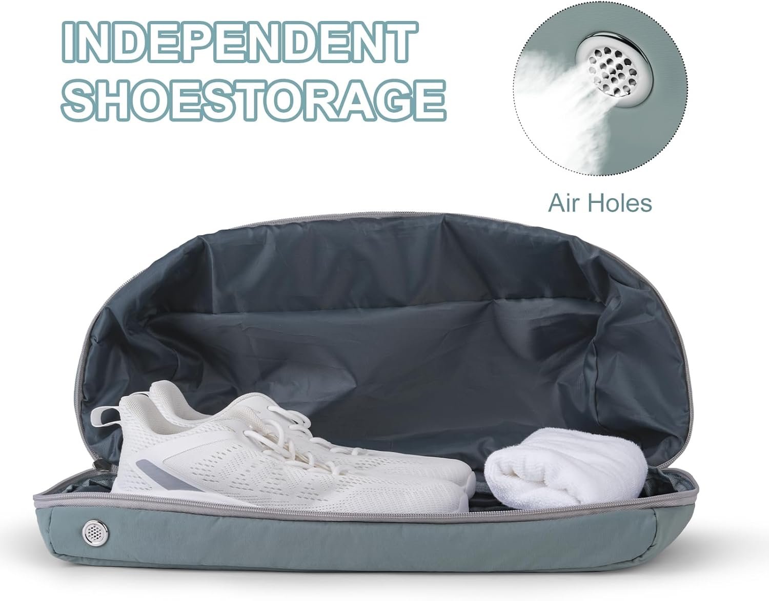 Manufacturer Small Gym Bag for Women Private Label Travel Duffle Carry On Weekender Bag with Shoe Compartment and Front Pocket for Sports Fitness Yoga Custom Logo Green