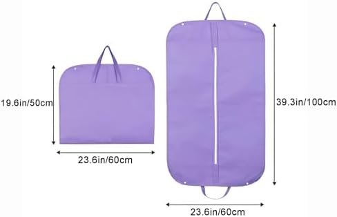 Premium Custom Logo Non-Woven Garment Bags for Suits Jackets & Dresses - Private Label Durable Hanging Storage with Carry Handles - Brown Travel & Closet Organizer for Easy Packing by Manufacturer