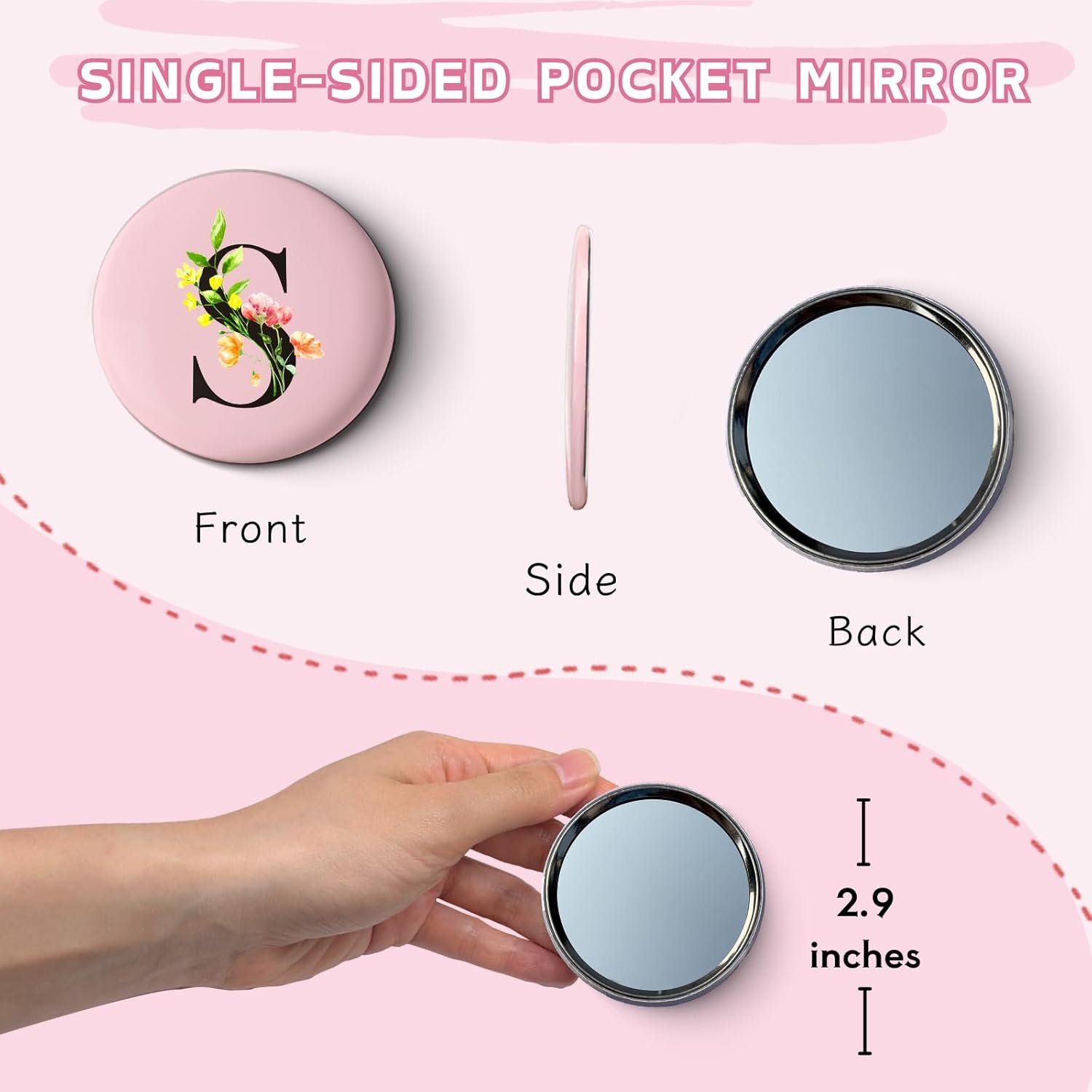 Private Label Personalized Initial Travel Makeup Cosmetic Bag with Mirror Custom Logo for Women Mom Sister Daughter Friend BFF Birthday Bridal Shower Valentines Mothers Day Christmas Graduation Gifts Size S Factory Private Label Personalized Initial Travel Makeup Cosmetic Bag with Mirror Custom Logo for Women Mom Sister Daughter Friend BFF Birthday Bridal Shower Valentines Mothers Day Christmas Graduation Gifts Size S Factory