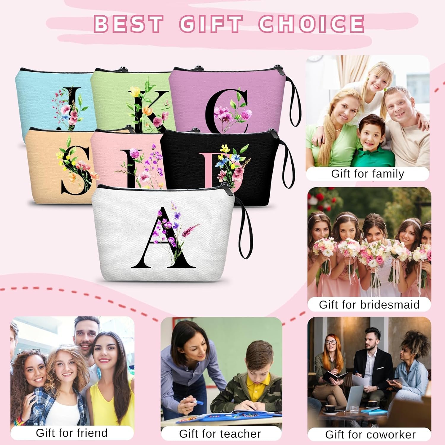 Private Label Personalized Initial Travel Makeup Cosmetic Bag with Mirror Custom Logo for Women Mom Sister Daughter Friend BFF Birthday Bridal Shower Valentines Mothers Day Christmas Graduation Gifts Size S Factory Private Label Personalized Initial Travel Makeup Cosmetic Bag with Mirror Custom Logo for Women Mom Sister Daughter Friend BFF Birthday Bridal Shower Valentines Mothers Day Christmas Graduation Gifts Size S Factory