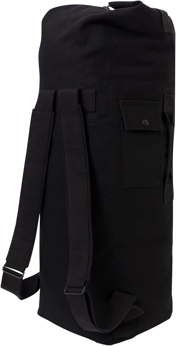 Custom Logo Private Label Black GI Style Double Strap Duffle Bag Manufacturer Custom Logo Private Label Black GI Style Double Strap Duffle Bag Manufacturer