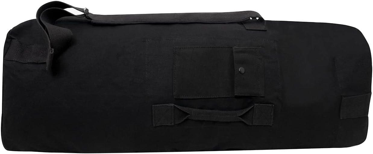 Custom Logo Private Label Black GI Style Double Strap Duffle Bag Manufacturer Custom Logo Private Label Black GI Style Double Strap Duffle Bag Manufacturer