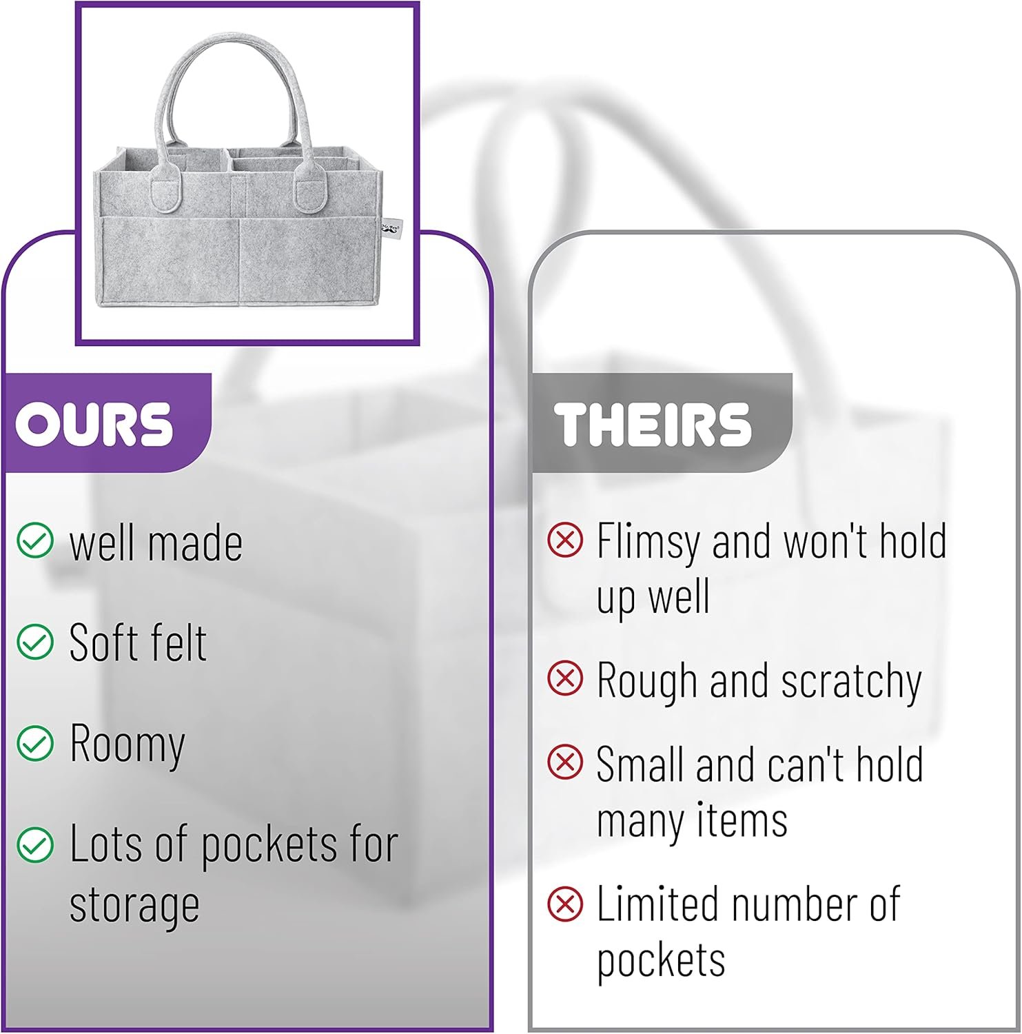 Custom Logo Baby Diaper Caddy Organizer Private Label Car Caddy Portable Organizer for Changing Table Nursery Manufacturer