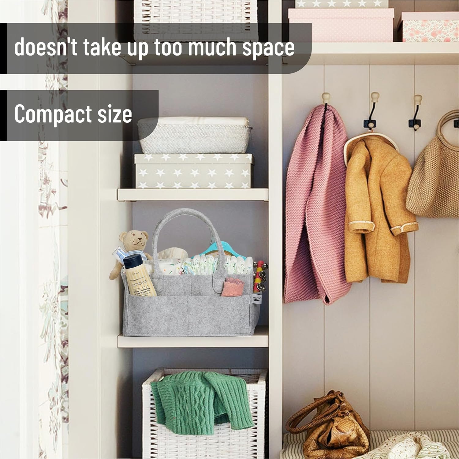 Custom Logo Baby Diaper Caddy Organizer Private Label Car Caddy Portable Organizer for Changing Table Nursery Manufacturer