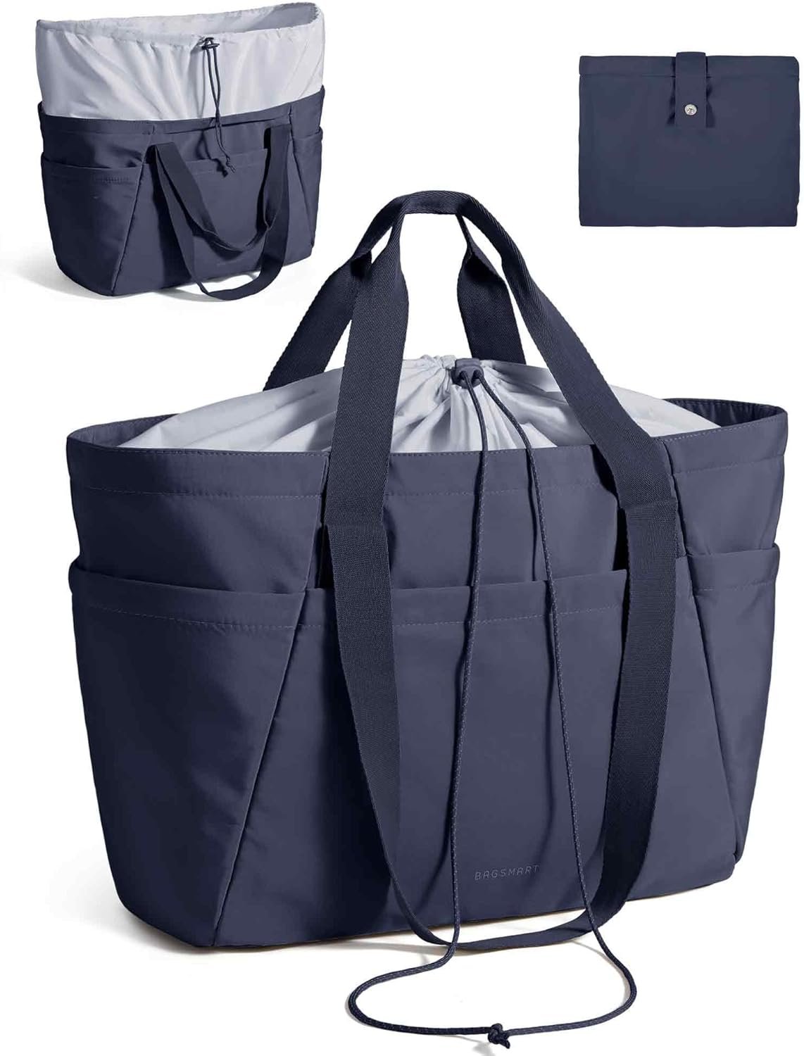 Private Label Large Reusable Grocery Bags Foldable Beach Tote Custom Logo for Shopping Moving Holiday Travel Packing from Factory