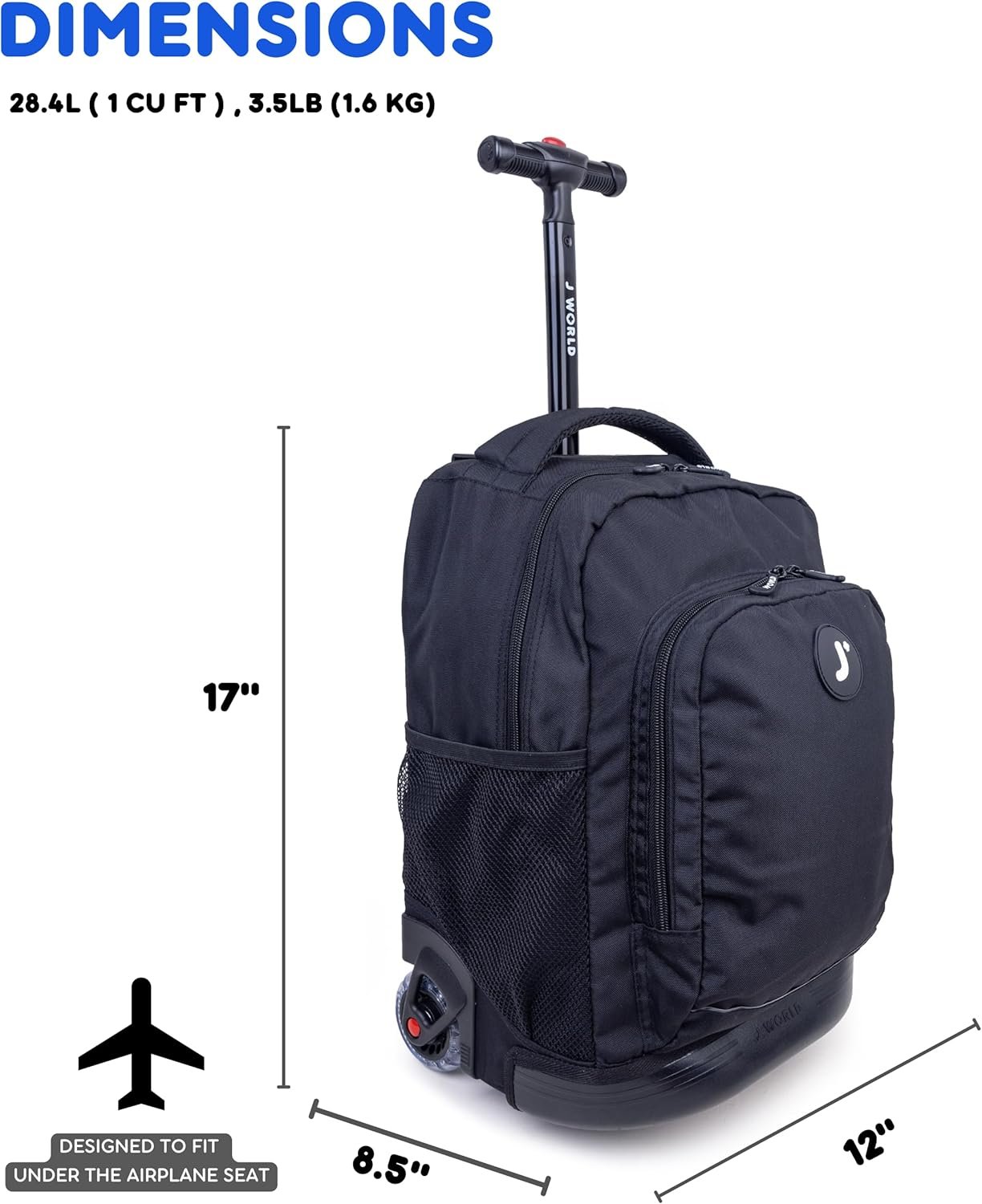 Private Label Rolling Backpack for Kids Custom Logo Roller Bag with Wheels Black Factory