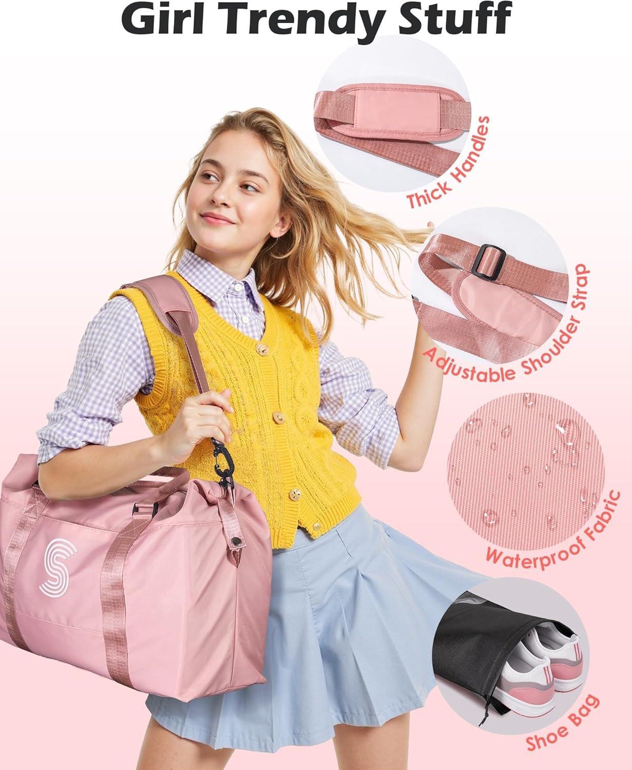 Private Label Weekender Duffel Bag for Girls 8 9 10 11 12 13 14 15 16 Year Old Custom Logo Personalized Easter Birthday Daughter Granddaughter Teen Gift Letter K Manufacturer Private Label Weekender Duffel Bag for Girls 8 9 10 11 12 13 14 15 16 Year Old Custom Logo Personalized Easter Birthday Daughter Granddaughter Teen Gift Letter K Manufacturer