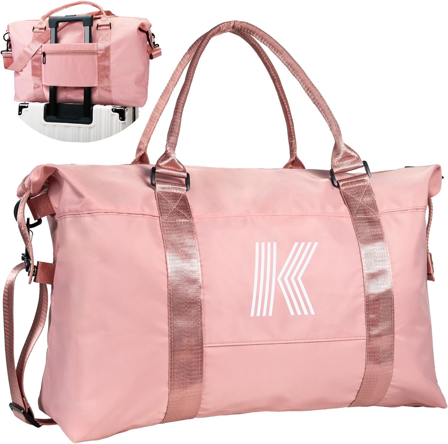 Private Label Weekender Duffel Bag for Girls 8 9 10 11 12 13 14 15 16 Year Old Custom Logo Personalized Easter Birthday Daughter Granddaughter Teen Gift Letter K Manufacturer