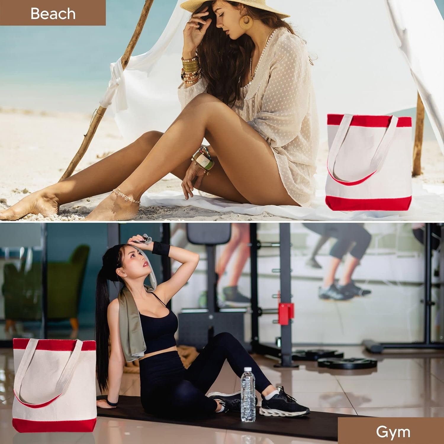 Private Label Heavy Duty Canvas Tote Bag with Handles for Women Reusable Blank Cotton for Groceries Shopping DIY Custom Logo 16