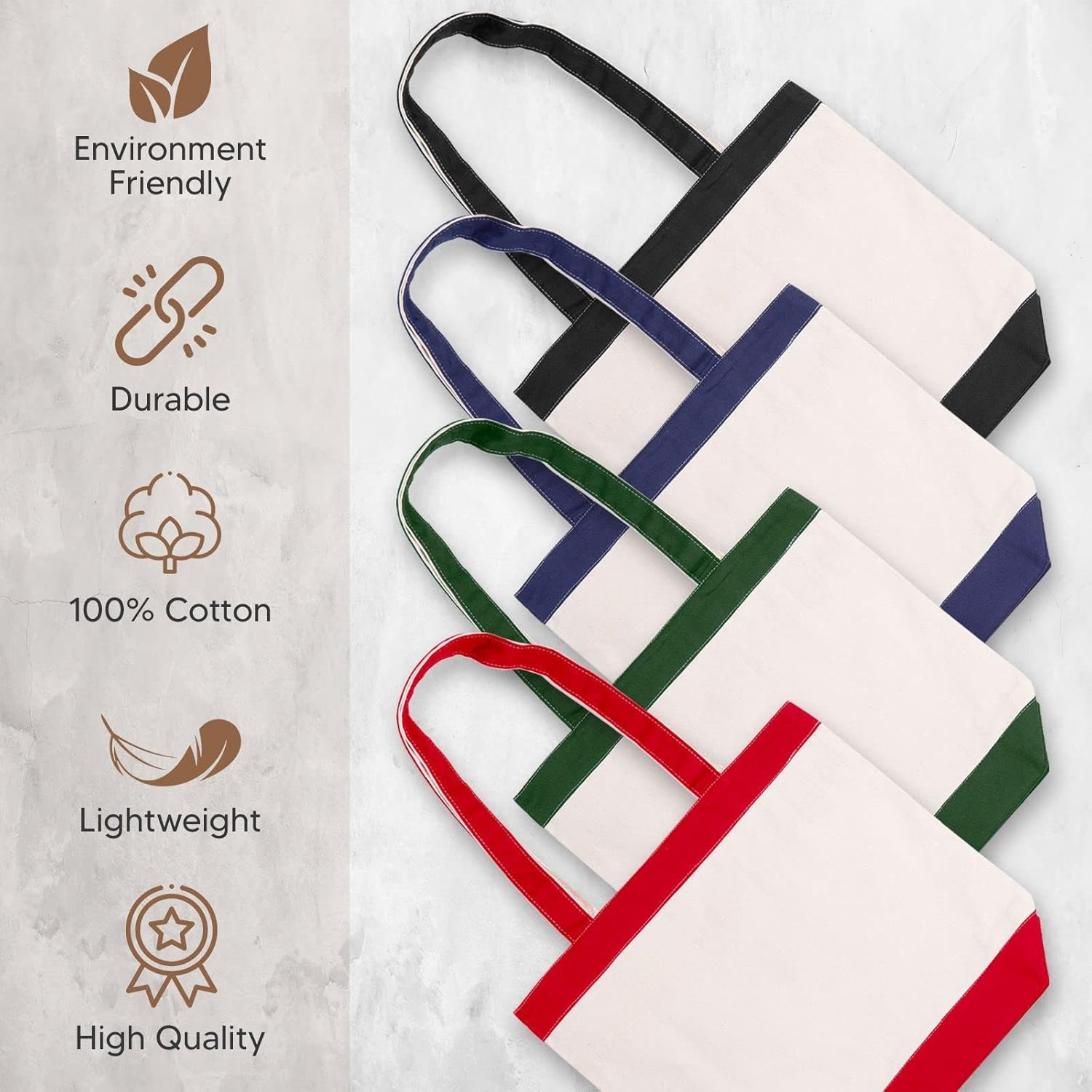 Private Label Heavy Duty Canvas Tote Bag with Handles for Women Reusable Blank Cotton for Groceries Shopping DIY Custom Logo 16