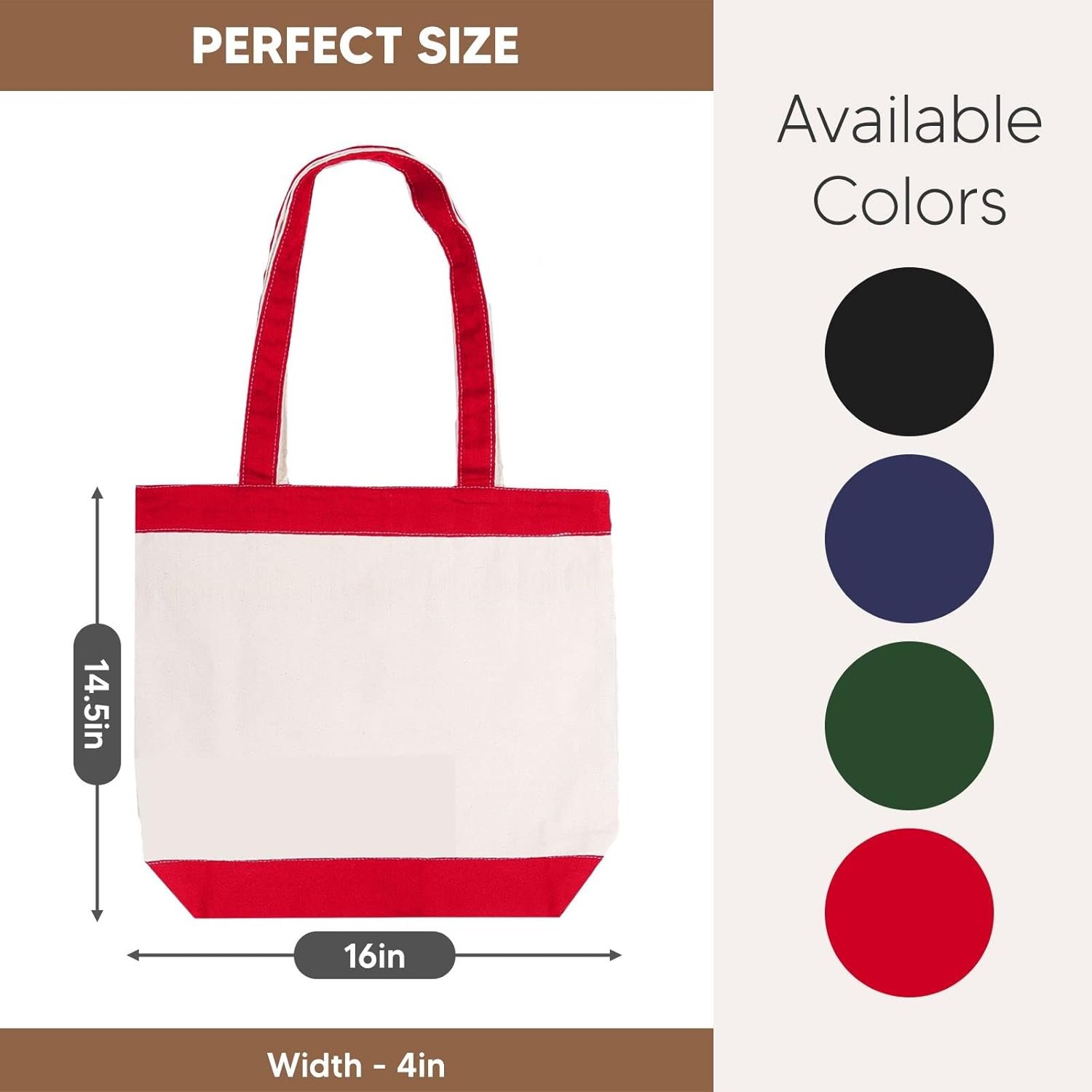 Private Label Heavy Duty Canvas Tote Bag with Handles for Women Reusable Blank Cotton for Groceries Shopping DIY Custom Logo 16