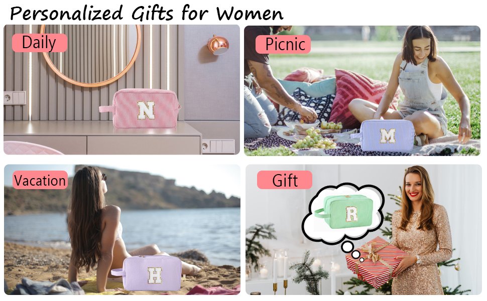 Custom Logo Personalized Initial Makeup Bag A-Z Preppy Cosmetic Toiletry Bag for Women Private Label Easter Birthday Gifts for Kids Teen Girls Teachers Pink E Factory Custom Logo Personalized Initial Makeup Bag A-Z Preppy Cosmetic Toiletry Bag for Women Private Label Easter Birthday Gifts for Kids Teen Girls Teachers Pink E Factory